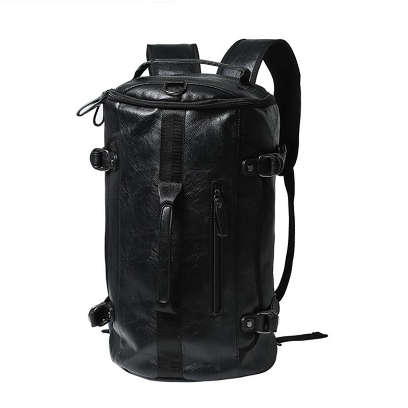 Backpack Men 14" Laptop Leather School Bag PU Leather Travel Bag Casual pack Casual Basketball Rucksack, Black
Backpack Men 14" Laptop Leather School Bag PU Leather Travel Bag Casual pack Casual Basketball Rucksack, Black