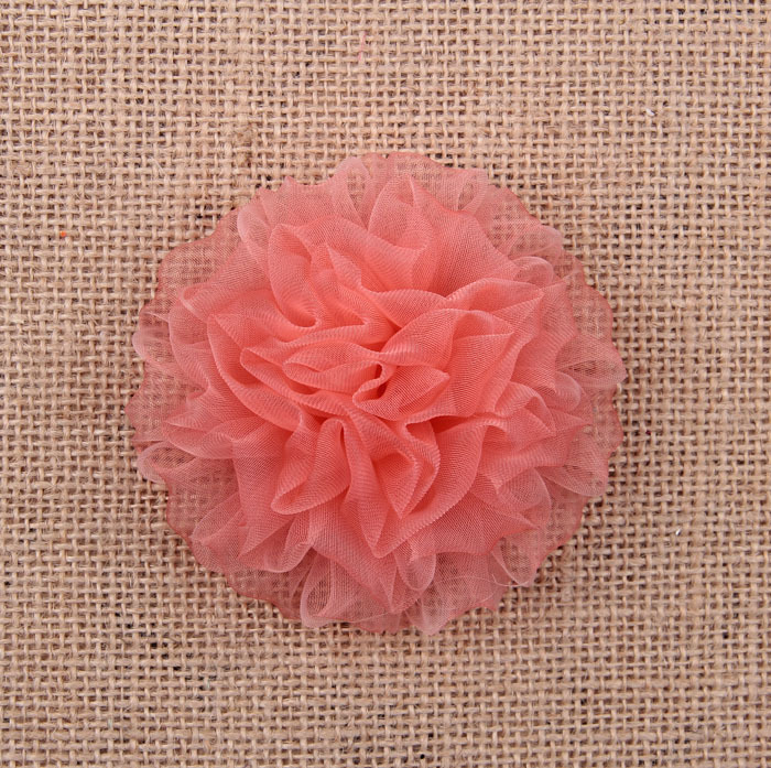 Hot sale 3.5 inch organza carnation flowers without clip party decoration flower for Clothing shoes hair Accessories HT2134