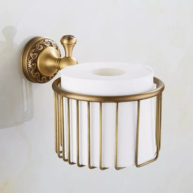 Paper Holders Antique Brass Wall Shelf Toilet Paper Roll Tissue Basket Shampoo Storage Bathroom Accessories Paper Rack
Paper Holders Antique Brass Wall Shelf Toilet Paper Roll Tissue Basket Shampoo Storage Bathroom Accessories Paper Rack