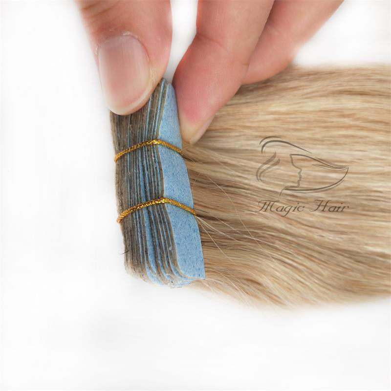 Human Virgin Hair Extensions PU Tape Remy Full Head Balayage Color 16/22 Skin Weft Vrigin Hair 50g 20PCS Hair Extensions