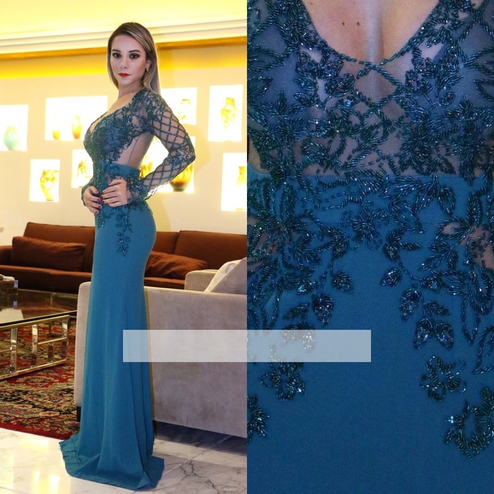 Hunter Green Mermaid Long Evening Dresses V Neck Long Sleeves Applique Beading Crystals Formal Evening Party Wear Prom Dresses Custom
Hunter Green Mermaid Long Evening Dresses V Neck Long Sleeves Applique Beading Crystals Formal Evening Party Wear Prom Dresses Custom