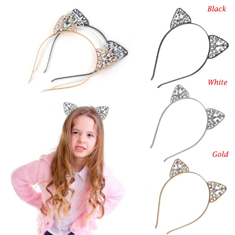 Women Girls Hair Hoop Glitter Crystal Metal Rhinestone Cat Ear Headband Hairband Costume Party Dress-up Hairbands, Gold
Women Girls Hair Hoop Glitter Crystal Metal Rhinestone Cat Ear Headband Hairband Costume Party Dress-up Hairbands, Gold