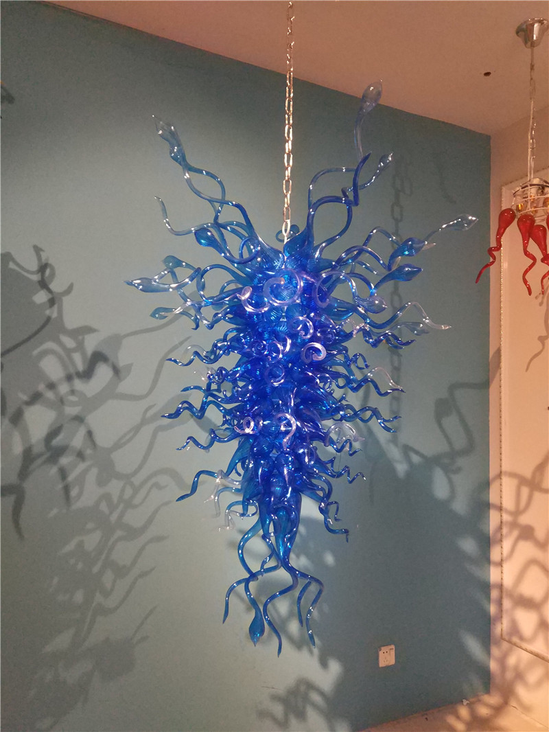 Blue Glass Art Crystal Chandelier Light LED Light Source Modern Living Room Dining Room Lights Handmade Blown Glass Chandelier
Blue Glass Art Crystal Chandelier Light LED Light Source Modern Living Room Dining Room Lights Handmade Blown Glass Chandelier