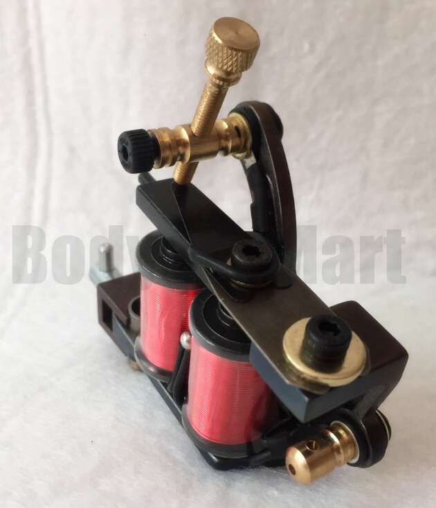 Cast Iron Tattoo Machine Gun Set Liner 8 Wrap Coils Steel For Tattoo Power Kit Set Free Shipping
