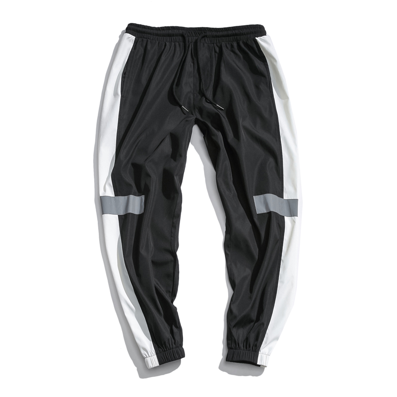 Side Striped Harem Pants Men 2018 Mens Reflective Joggers Pants Male Streetwear Fashions White Vintage Sweatpants