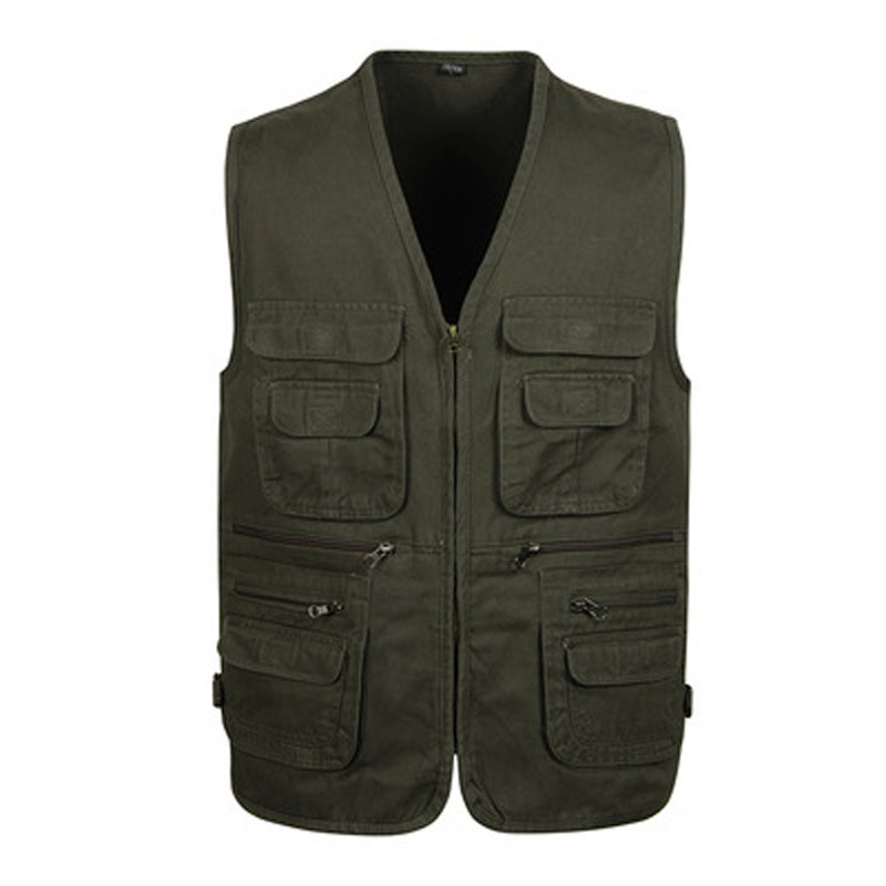 2016 Summer Men's Hot sale Plus Size 4XL Jacket cotton Vest Casual Multi-pocket Mens Sleeveless Waistcoat Men Free Shipping
