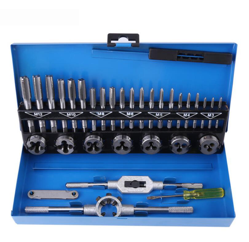 32pcs/Box Screw Tap and Die Set External Thread Gauge Tapping Repair Hand Tools Kit Alloy Steel Adjustable Wrench Set
32pcs/Box Screw Tap and Die Set External Thread Gauge Tapping Repair Hand Tools Kit Alloy Steel Adjustable Wrench Set