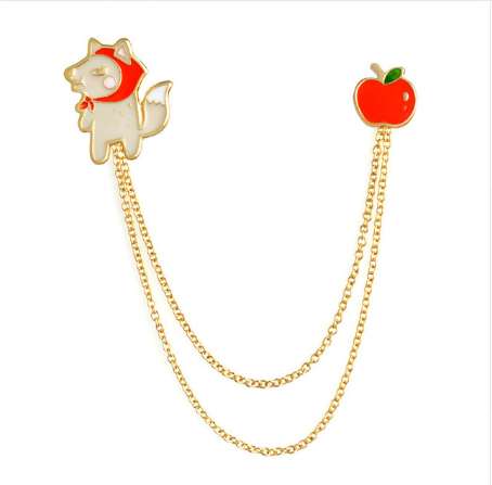 The new cosmic space whales cartoon badge xionghua metal alloy Clothing collar pin The astronaut drip brooch