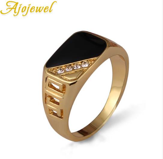 Ajojewel Size 7-12 Classic Gold-color Rhinestone Men Ring Black Enamel Male Finger Rings Best Selling
Ajojewel Size 7-12 Classic Gold-color Rhinestone Men Ring Black Enamel Male Finger Rings Best Selling