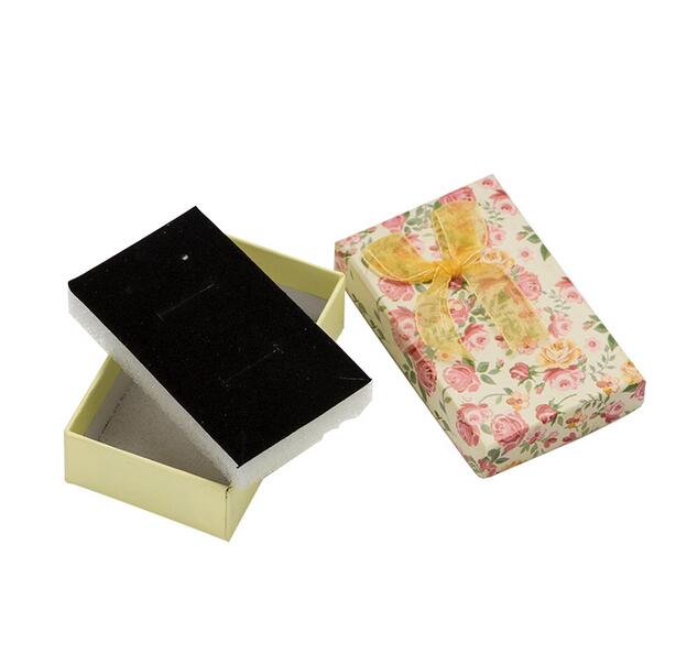 Flower Floral Necklace Earrings Ring Box 5*8cm Jewelry Box Paper Jewelry Gift Box Multi Colors Jewellery Organizer GA59