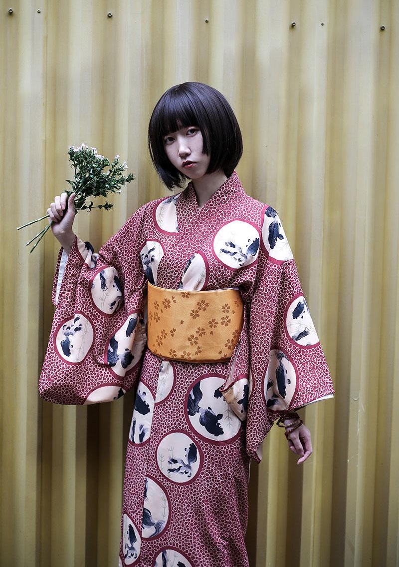 Asian Traditional Standard Japanese Floral Kimono Sexy Women's Cotton Kimono bath Robe Pajamas Nightdress Japan Living clothing