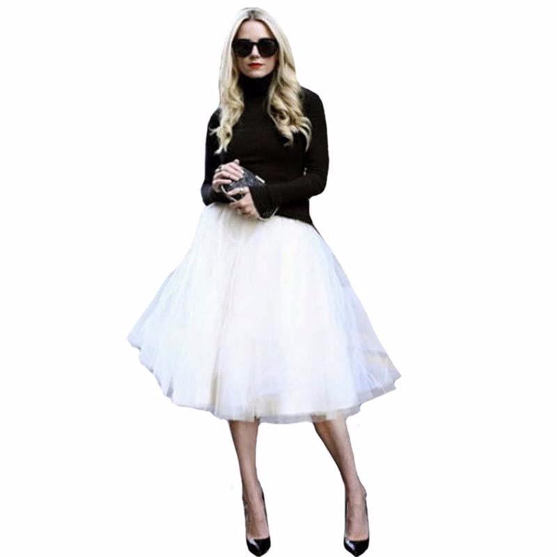 New Puff Women Chiffon Tulle Skirt White faldas High waist Midi Knee Length Chiffon plus size Grunge Jupe Female Tutu Skirts, 14
New Puff Women Chiffon Tulle Skirt White faldas High waist Midi Knee Length Chiffon plus size Grunge Jupe Female Tutu Skirts, 14
