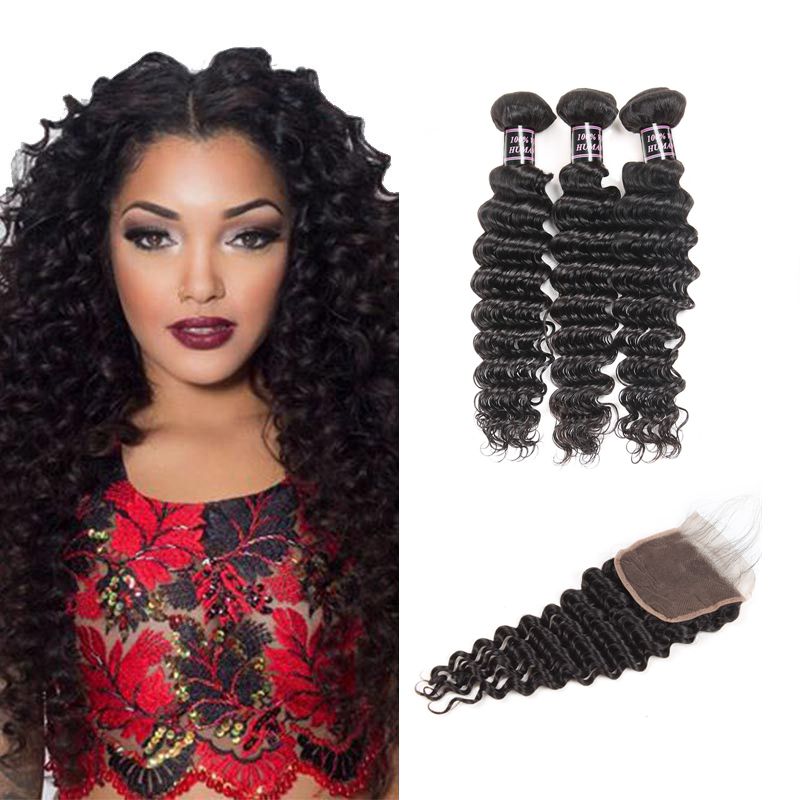Ishow Silky Straight 28inch 3pcs Bundles With Closure Water Loose Wave 8A Brazilian Human Hair Extensions for Women Gilrs All Ages Black Color
Ishow Silky Straight 28inch 3pcs Bundles With Closure Water Loose Wave 8A Brazilian Human Hair Extensions for Women Gilrs All Ages Black Color