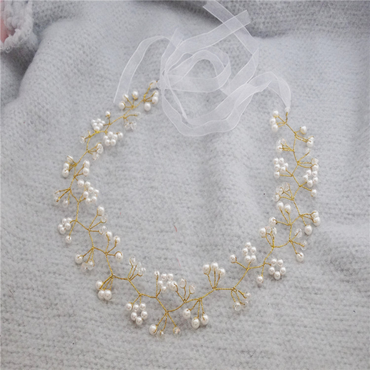 Wedding Bridal Headpieces Bridesmaid Silver Handmade Rhinestone Pearl Hairband Headband Gold Silver Red Hair Accessories Fascinators