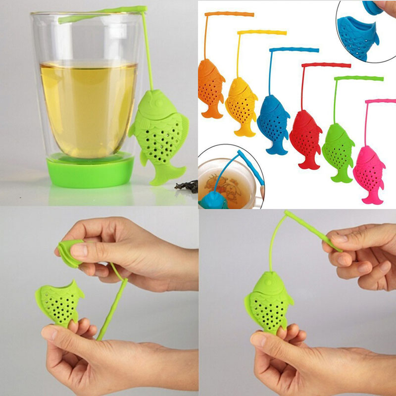 Fish Design Tea infuser Food Grade Silicone Loose Tea Leaf Infuser Herbal Infuser Filter Strainer Drinkware WX9-281
Fish Design Tea infuser Food Grade Silicone Loose Tea Leaf Infuser Herbal Infuser Filter Strainer Drinkware WX9-281