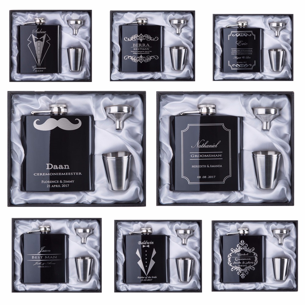 2017 discount Groomsman gift Personalized Engraved 6oz Hip Flask Stainless Steel With White & Black Box Gift Wedding Favors
2017 discount Groomsman gift Personalized Engraved 6oz Hip Flask Stainless Steel With White & Black Box Gift Wedding Favors