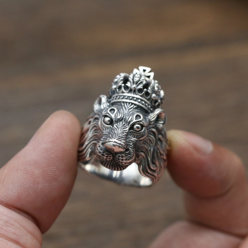 New Design Men's Fashion Cool Steel Lion Ring Design Punk Crown Cross Lion Head Jewelry Ring Gifts
New Design Men's Fashion Cool Steel Lion Ring Design Punk Crown Cross Lion Head Jewelry Ring Gifts