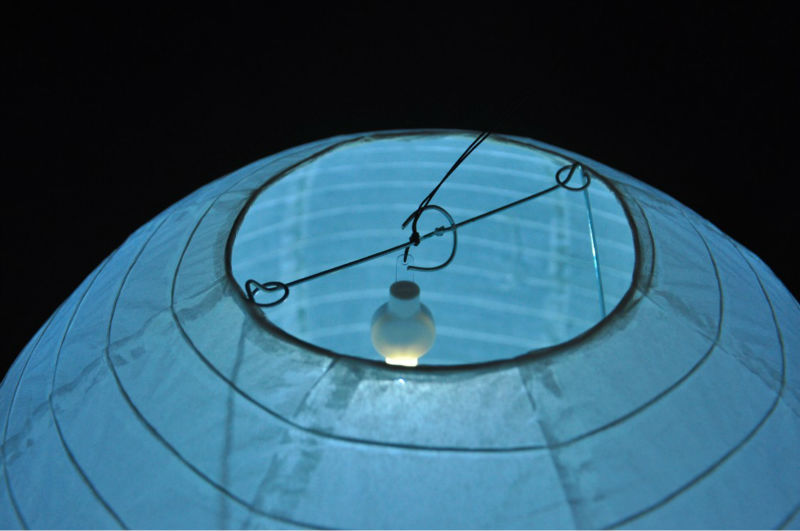 Mini Paper Lantern Hanging LED Decoration Floral Light With Line for Flower Wedding Decoration 10cs/lot