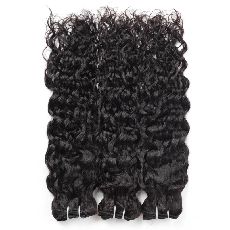 ishow brazilian water wave bundles 3pcs with 24 closure natural black human bundles with closure wholesale brazilian hair weave bundles