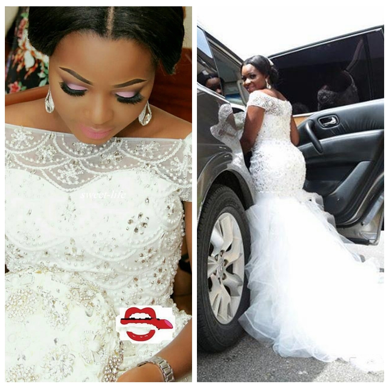 Bateau Short Sleeves Wedding Dresses Luxury Beading Pearls Sheer 2018 Lace Up Back Tulle Chapel Train Tulle Custom Mermaid Bridal Gowns, Red
Bateau Short Sleeves Wedding Dresses Luxury Beading Pearls Sheer 2018 Lace Up Back Tulle Chapel Train Tulle Custom Mermaid Bridal Gowns, Red
