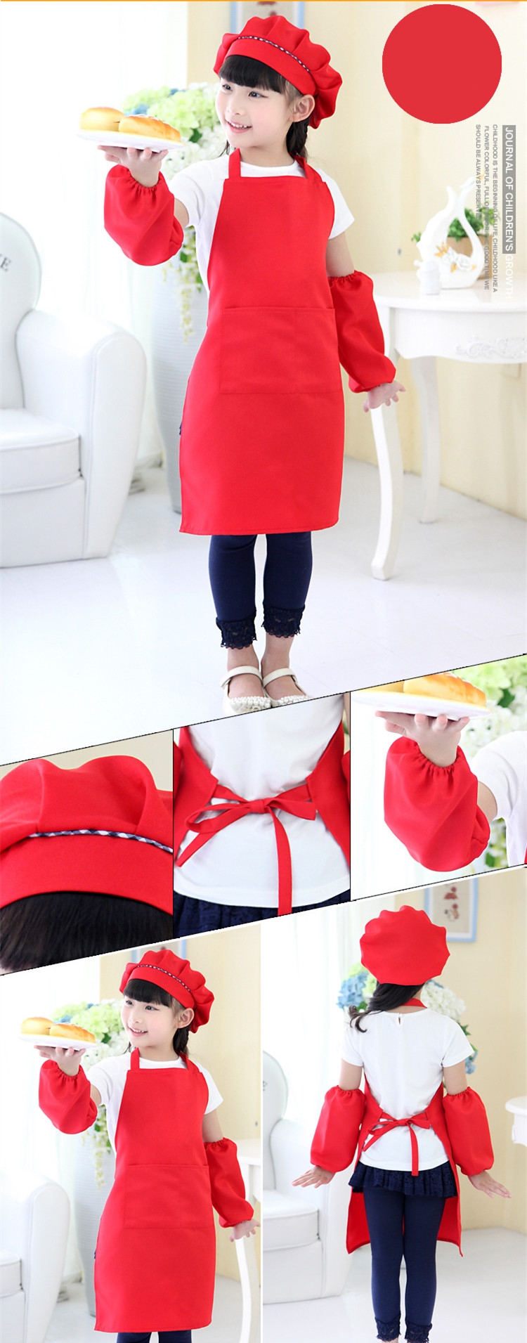 Kids Aprons Pocket Craft Cooking Baking Art Painting Kids Kitchen Dining Bib Children Aprons Kids Aprons for Gardening Smock