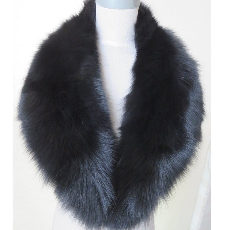 Fur Collar Women Fur Scarf Winter Warm Fur Collar Scarves Black S18101904