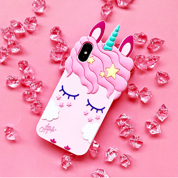 Pink Rubber Silicone Cute Horse with Long Eyelash Unicorn Shape Phone Case for iphone X Girls
Pink Rubber Silicone Cute Horse with Long Eyelash Unicorn Shape Phone Case for iphone X Girls