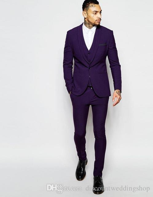 Popular Design Groom Tuxedos One Button Dark Purple Shawl Lapel Groomsmen Best Man Suit Wedding Mens Suits (Jacket+Pants+Vest+Tie) J432, Same as image
Popular Design Groom Tuxedos One Button Dark Purple Shawl Lapel Groomsmen Best Man Suit Wedding Mens Suits (Jacket+Pants+Vest+Tie) J432, Same as image