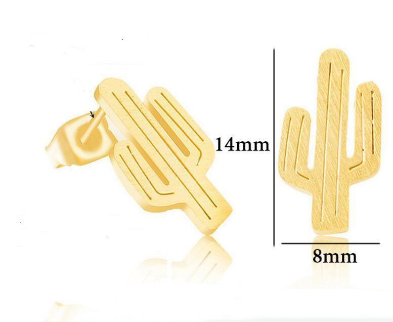 New Fashion Hollow Cactus Jewelry Sets Gold And Silver Cactus Pendant Bracelet Earrings Necklace Sets Women Nice Jewelry