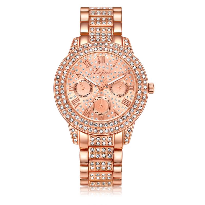 LVPAI Women Quartz Bracelet Watch Ladies Dress Steel Band Round Dial Rhinestone Wristwatch Femme, Gold
LVPAI Women Quartz Bracelet Watch Ladies Dress Steel Band Round Dial Rhinestone Wristwatch Femme, Gold