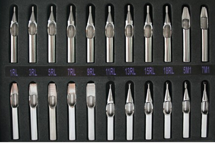 Pro 22 Pcs Sizes Lot 304 Stainless Steel Tattoo Nozzle Tips Set Kit Set For s Supply