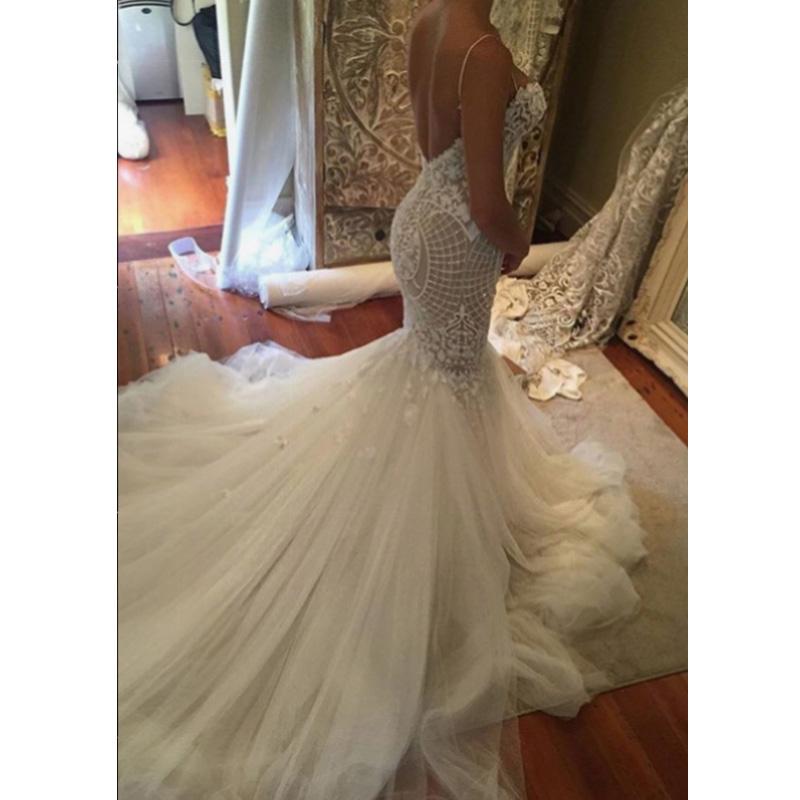 Luxury Spaghetti Straps Mermaid Wedding Dresses 2020 robe de mariage Mid-East Appliques Princess Sweetheart Wedding Dress vestido de noiva