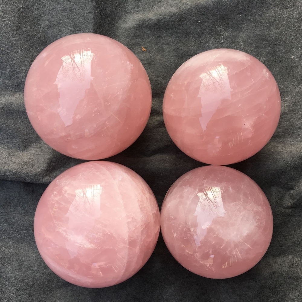 Big Size Natural pink rose quartz Sphere crystal ball healing7344677