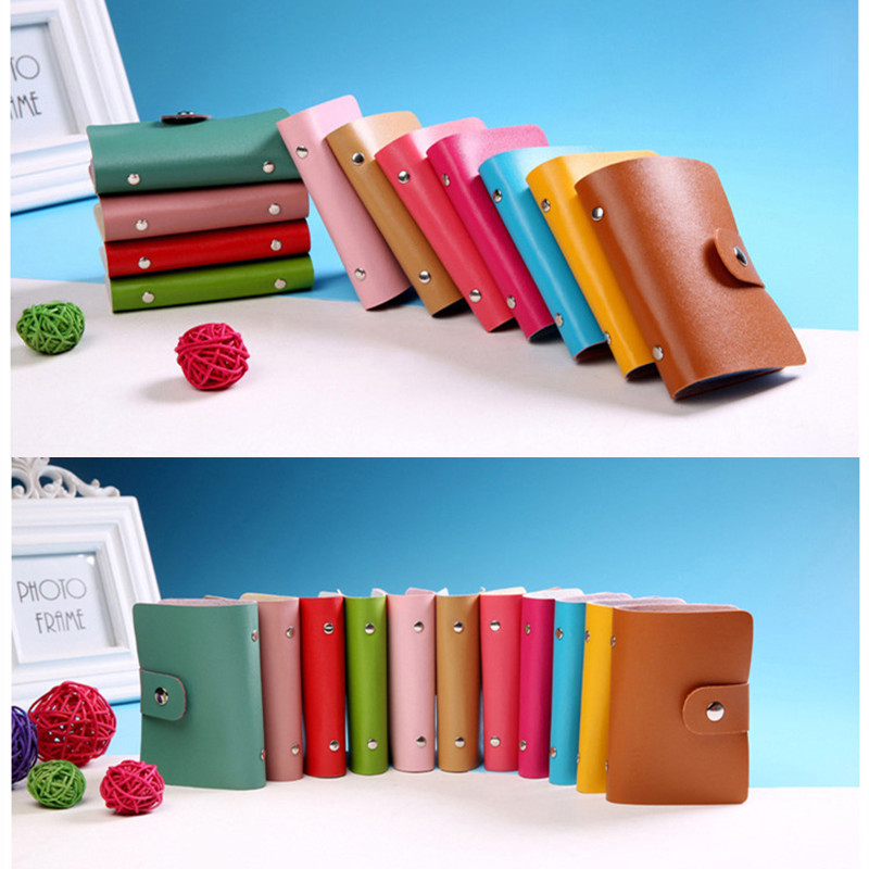 24 Card Slots Unisex Card Holder PU Leather Bank Credit Case Bag Fashion Hasp Coin Purse Business Card Package 13 Candy Color, Red 
24 Card Slots Unisex Card Holder PU Leather Bank Credit Case Bag Fashion Hasp Coin Purse Business Card Package 13 Candy Color, Red