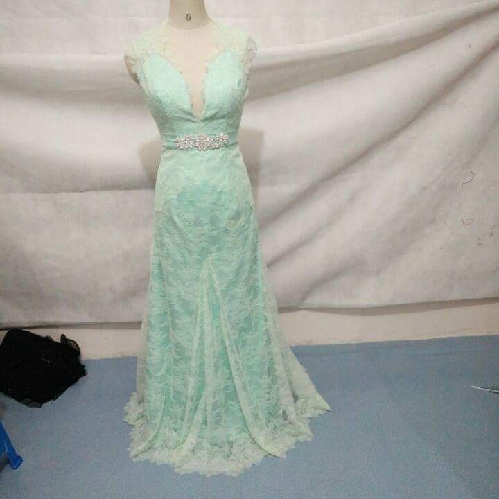Real Photos Womens Cap Sleeve Mermaid Lace Long Evening Dresses Party Elegant Vestido De Festa Beaded Sash V-neck Green Prom Dresses
Real Photos Womens Cap Sleeve Mermaid Lace Long Evening Dresses Party Elegant Vestido De Festa Beaded Sash V-neck Green Prom Dresses