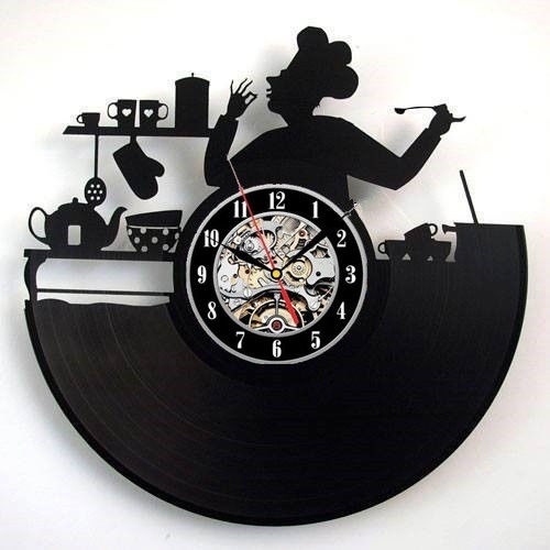 Chef Vinyl Record Wall Clock Kitchen Decora Home Wall Decorative Wall Art Handmade Art Personality Gift (Size: 12 inches, Color: Black)
Chef Vinyl Record Wall Clock Kitchen Decora Home Wall Decorative Wall Art Handmade Art Personality Gift (Size: 12 inches, Color: Black)