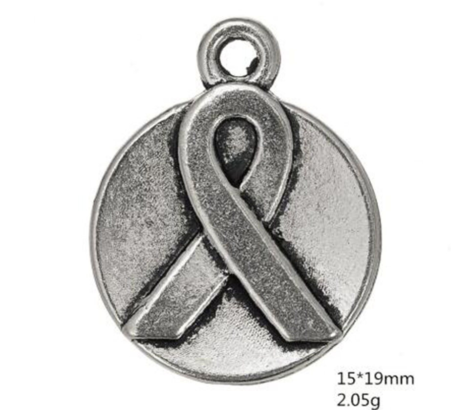 Breast cancer awareness ribbon engraved charms one side antique silver plated, Bronze;silver
Breast cancer awareness ribbon engraved charms one side antique silver plated, Bronze;silver