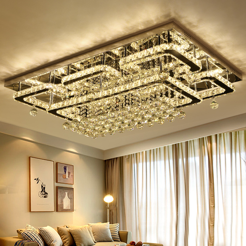Luxury Chandeliers Modern LED Ceiling Light Square Lamp K9 Crystal for Living Room Bedroom Restaurant от DHgate WW