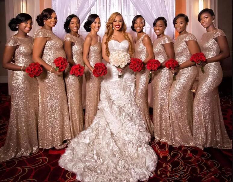 Rose Gold Long Mermaid Cheap Bridesmaid Dresses 2020 Sequins Long Maid of Honor Gowns Cap Sleeve custom made Formal Wedding Guest Dresses
Rose Gold Long Mermaid Cheap Bridesmaid Dresses 2020 Sequins Long Maid of Honor Gowns Cap Sleeve custom made Formal Wedding Guest Dresses