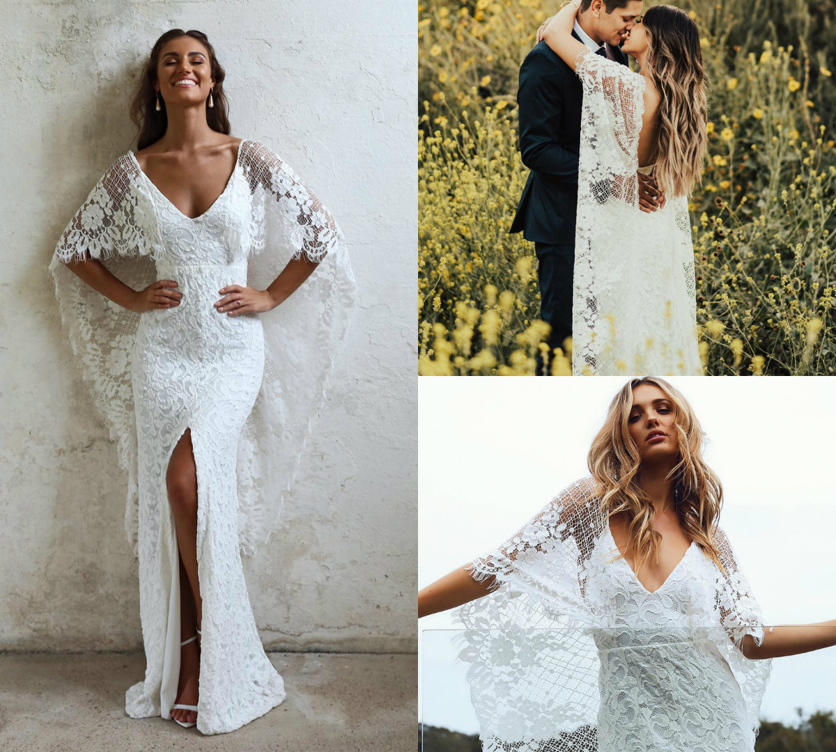 2019 Mermaid Wedding Dresses V Neck Front Split Floor Length Sexy Backless Country Wedding Gowns With Wrap Plus Size Bridal Dress Plus Size