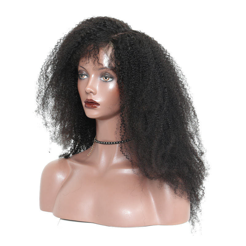 250% Density Lace Front Human Hair Wigs Mongolian Remy Kinky Curly 360 Frontal Wig With Baby Bleached Knots diva1