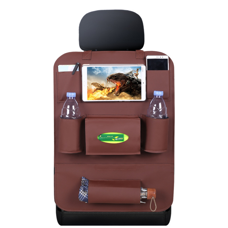 Car Back Seat Organizer Multi-function Beverage Storage Bag Stowing Tidying Tablet Phone Holder Container Interior Accessories