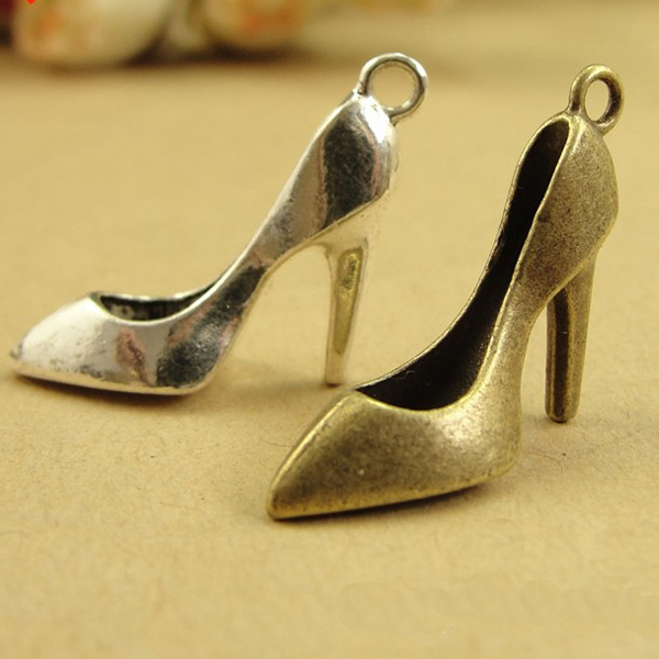300 PCS/lot Antique Bronze & silver Plated 28*12*9MM High-heeled Shoes Metal Charm Pendant Fit DIY Jewelry Findings
300 PCS/lot Antique Bronze & silver Plated 28*12*9MM High-heeled Shoes Metal Charm Pendant Fit DIY Jewelry Findings