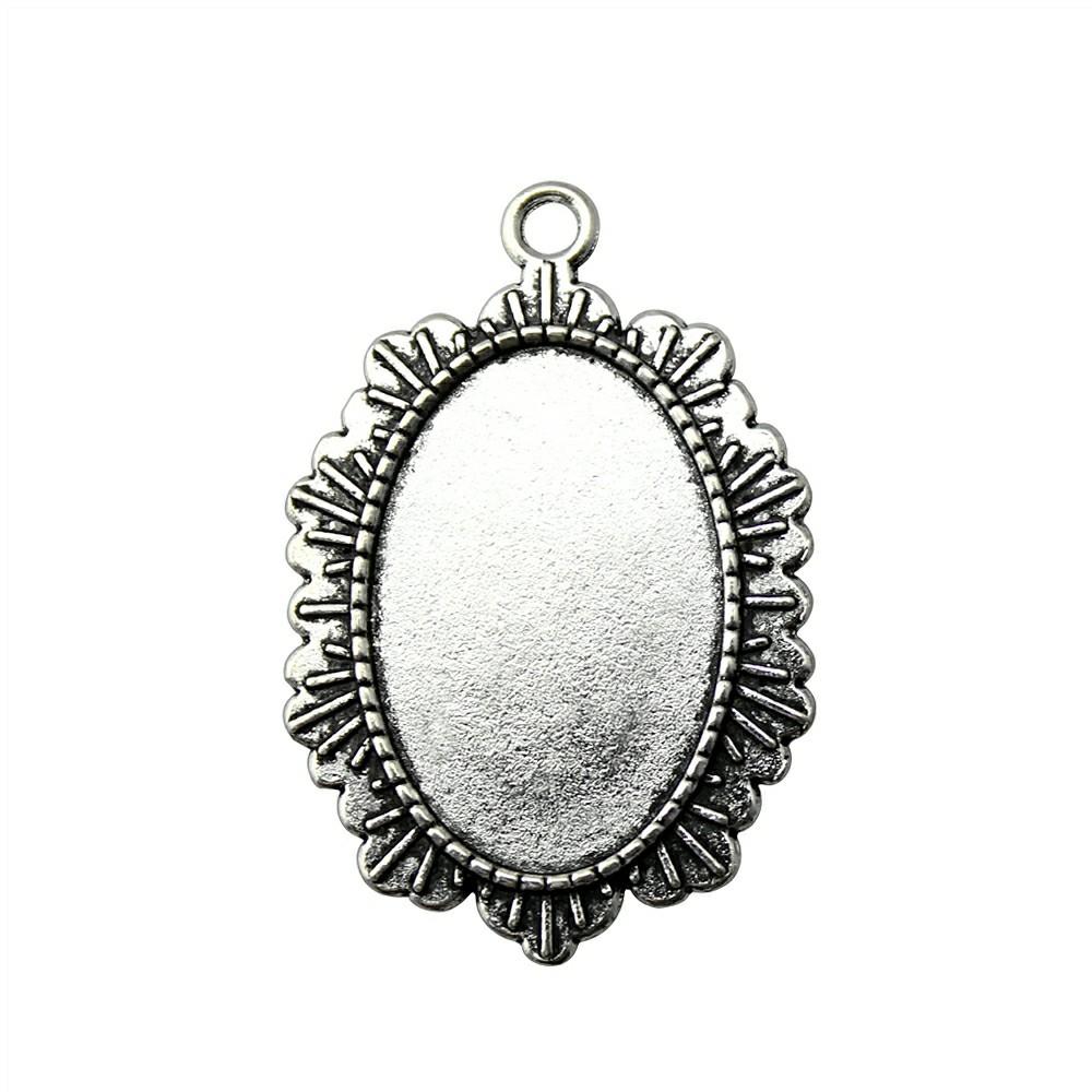 8 Pieces Cabochon Cameo Base Tray Bezel Blank Diy Jewelry Findings Retro Single Side One Hanging Inner Size 20x30mm Oval glass cabochons, Slivery;crystal
8 Pieces Cabochon Cameo Base Tray Bezel Blank Diy Jewelry Findings Retro Single Side One Hanging Inner Size 20x30mm Oval glass cabochons, Slivery;crystal