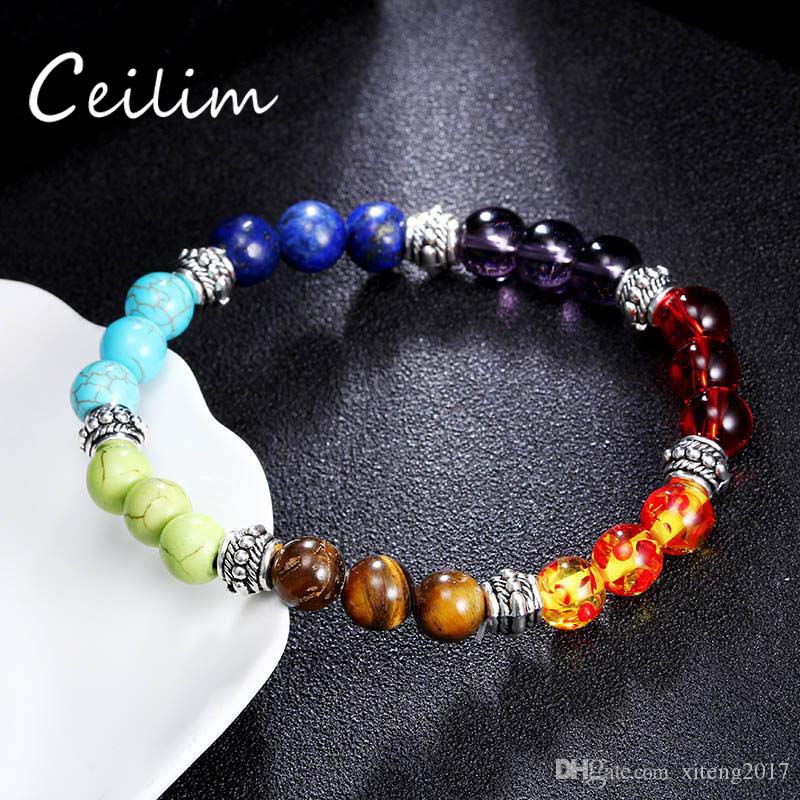 New Fashion Stone Bead Jewelry 7 Reiki Chakra Healing Balance Beaded Bracelet For Women Prayer Balance Stretch Yoga Men Bracelets Cheap
New Fashion Stone Bead Jewelry 7 Reiki Chakra Healing Balance Beaded Bracelet For Women Prayer Balance Stretch Yoga Men Bracelets Cheap