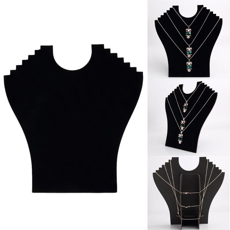 Unique design fashion style Easel Black Necklace Bust Display Holder Stand Velvet Jewelry Pendant Chain Display
Unique design fashion style Easel Black Necklace Bust Display Holder Stand Velvet Jewelry Pendant Chain Display