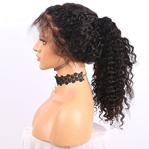 360 Lace Frontal wig Pre plucked 360 full lace human hair wigs 150% density deep curly virgin remy front Diva2