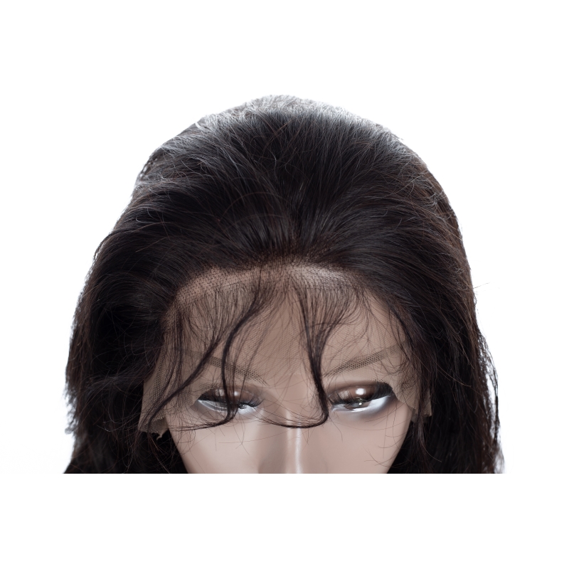Malaysian 10A Human Hair Full Lace Wig Adjustable Band Pre Plucked Body Wave Wigs 14-30inch Long Hair Natural Color