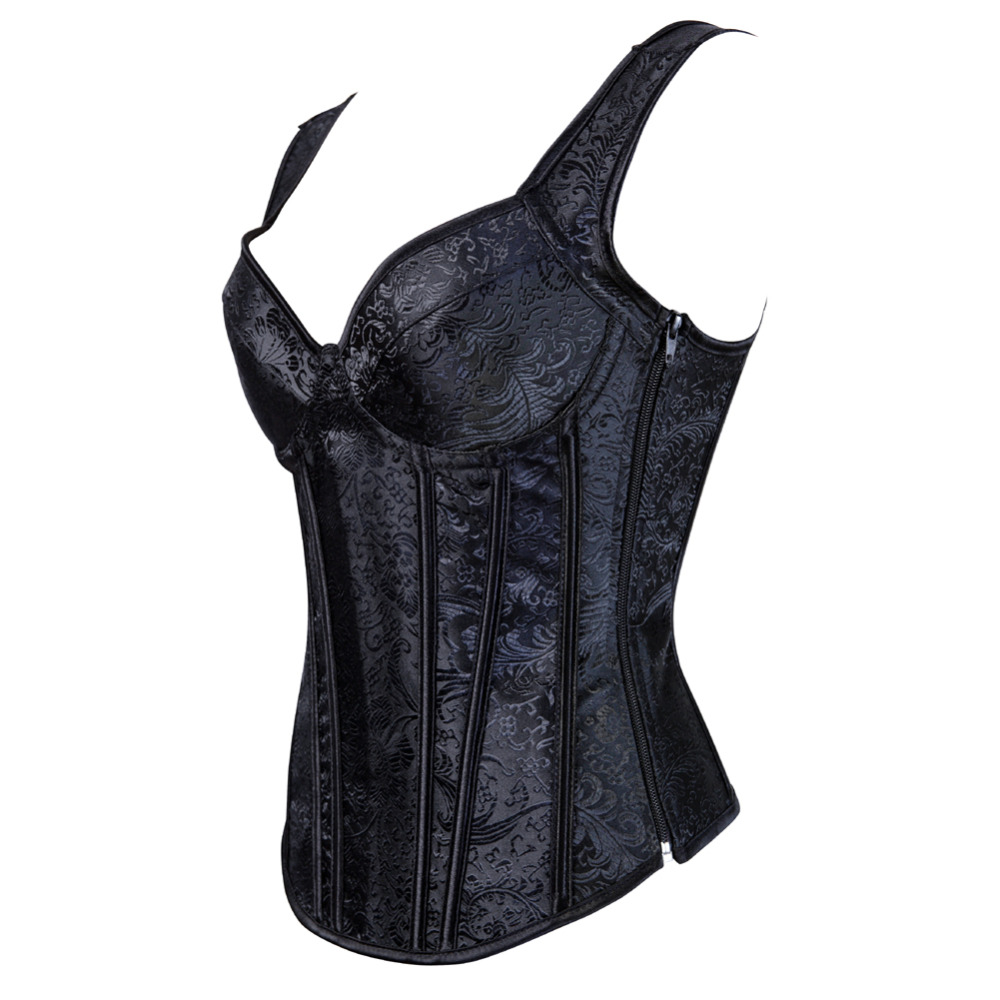 Bustiers & Corsets S-6Xl Women's Sexy Steampunk Gothic Corset Zipper Side Halter Plus Size Overbust And Busti
