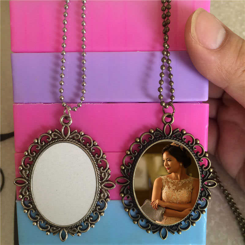 blank necklaces pendants for sublimation women men necklace pendant jewelry for thermal transfer printing diy Supplies small whole